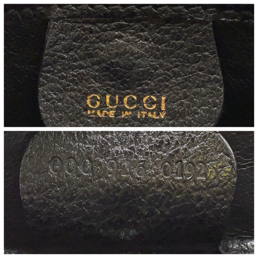 SALE! Auth Gucci Ladylock Leather Black Gold Hardware 2 Way Handbag W/DB/Keys - Picture 9 of 16